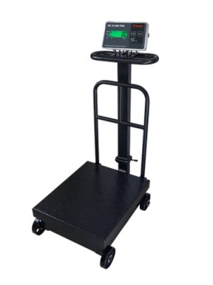 balança de plataforma w ur 10000 pro 300 x 50 me, 40 x 50 cm, bandeja e estrutura aço carbono, coluna, encosto, rodas, com bateria